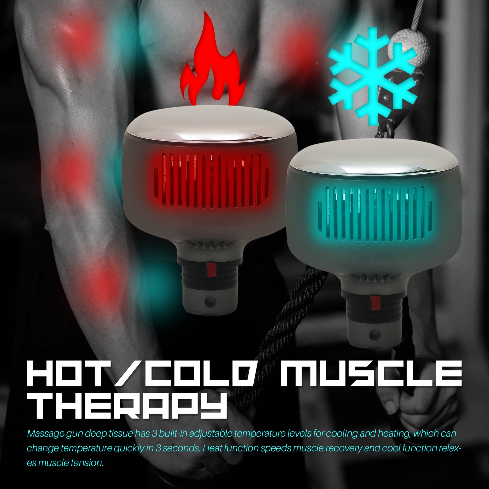 Cold & Heat Therapy Massage Gun, Massage Gun